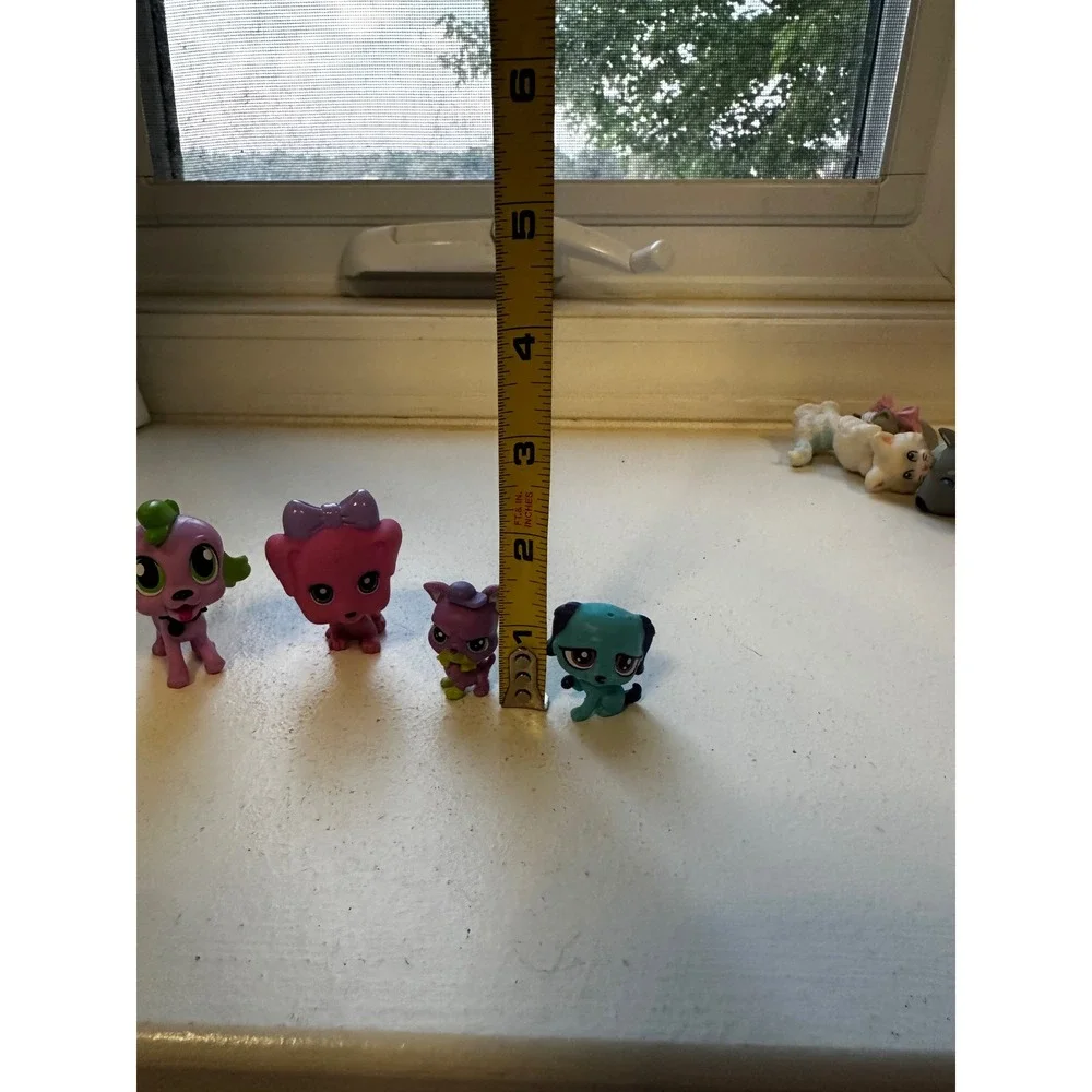 4 Piece Mini Littlest Pet shop My Little Pony Figures Dog Cat Toys